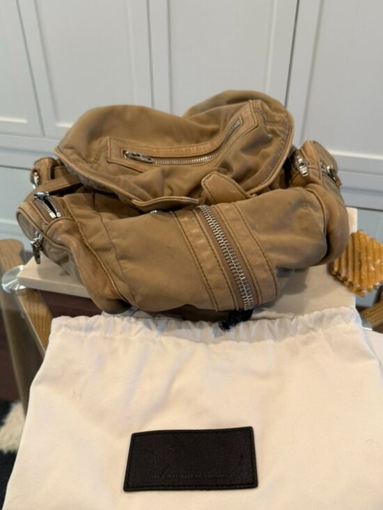 AUTHENTIC Alexander Wang Mini Marti Backpack Shoulder Bag Tan Lambskin Leather main image 4